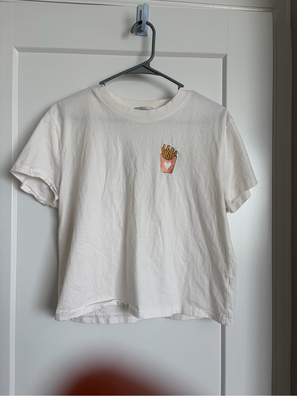 Wildfox fries over guys graphic cropped tee